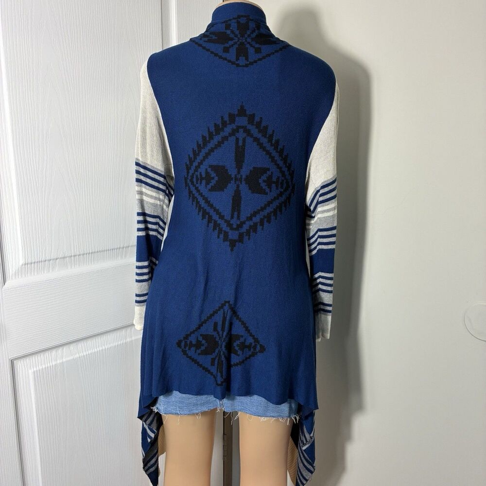 Energe Cardigan Sweater Womens PXL Open Hi Low Aztec Southwestern Cowgirl Boho